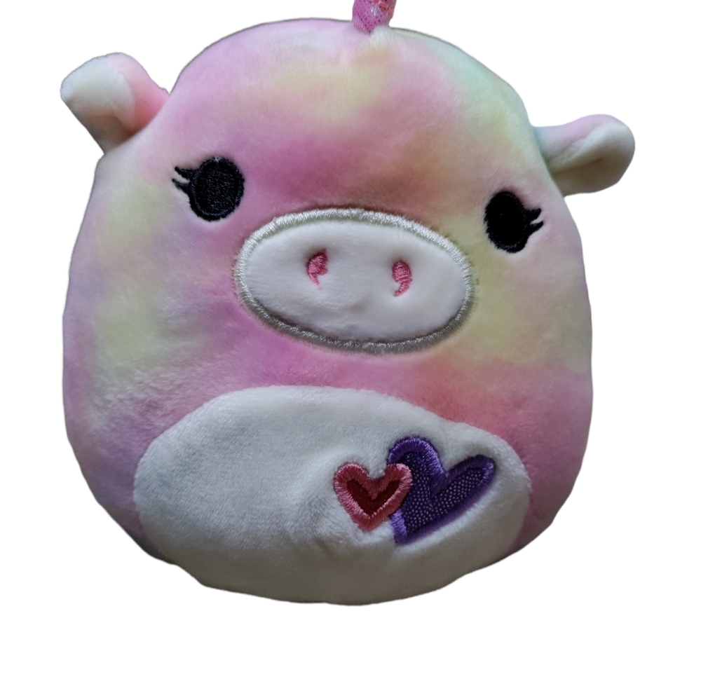 Squishmallow 5" Esmeralda the Tie Dye Unicorn Valentine 2020 plush Kelly Toy.